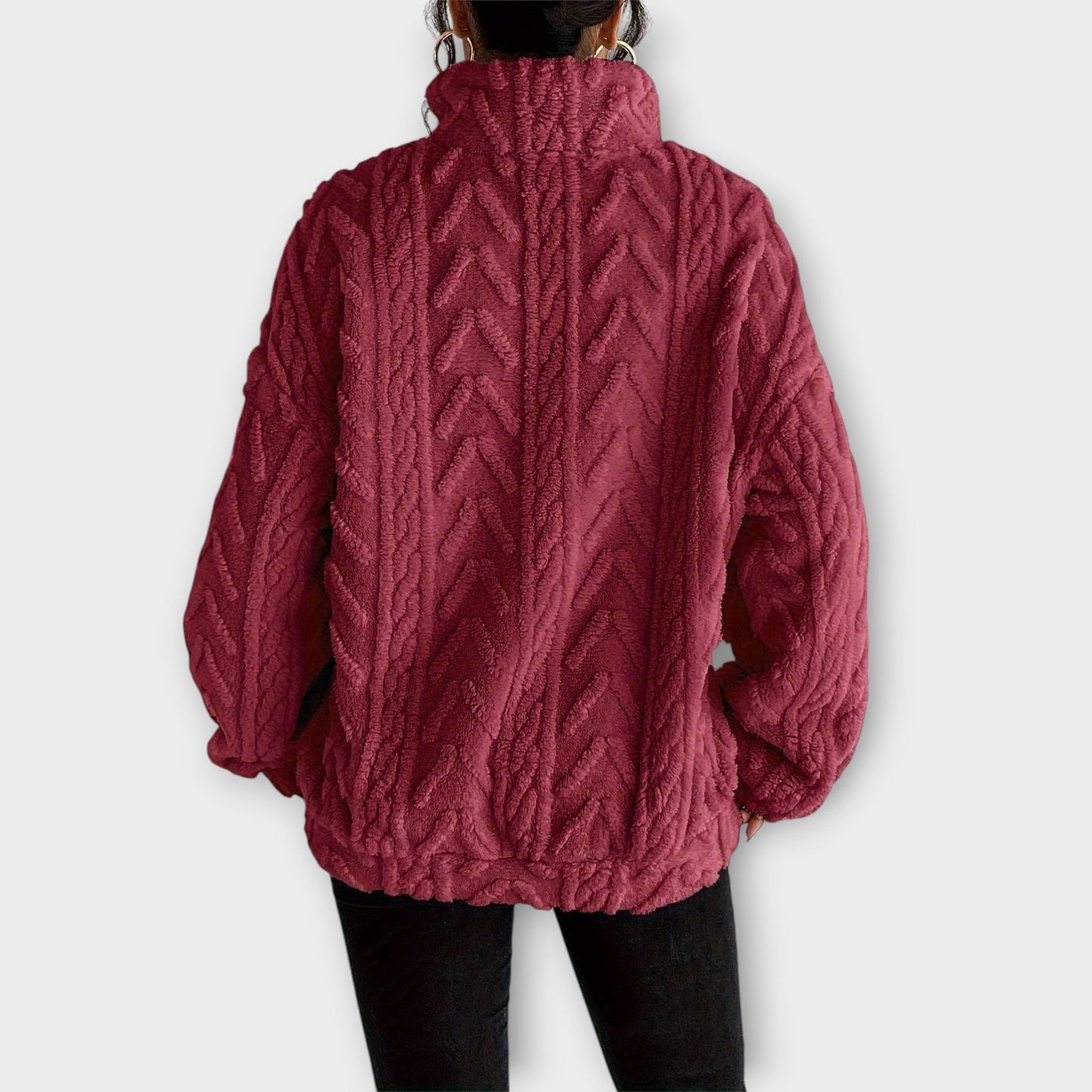 Fiona | Pull zippé tressé