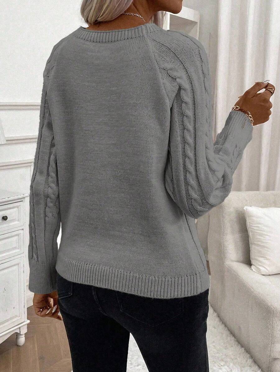 Maison | Button-Detail Cable Knit Jumper