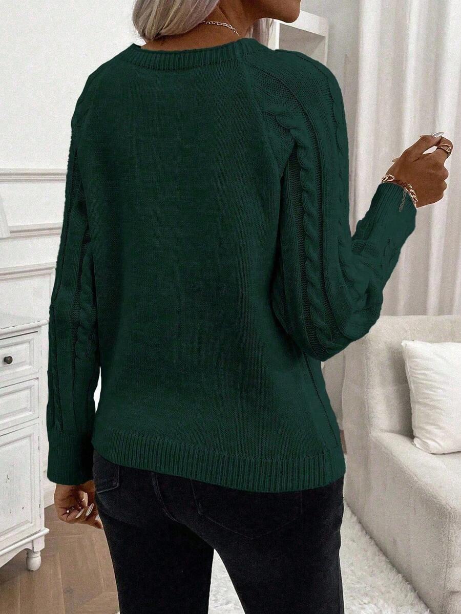 Maison | Button-Detail Cable Knit Jumper