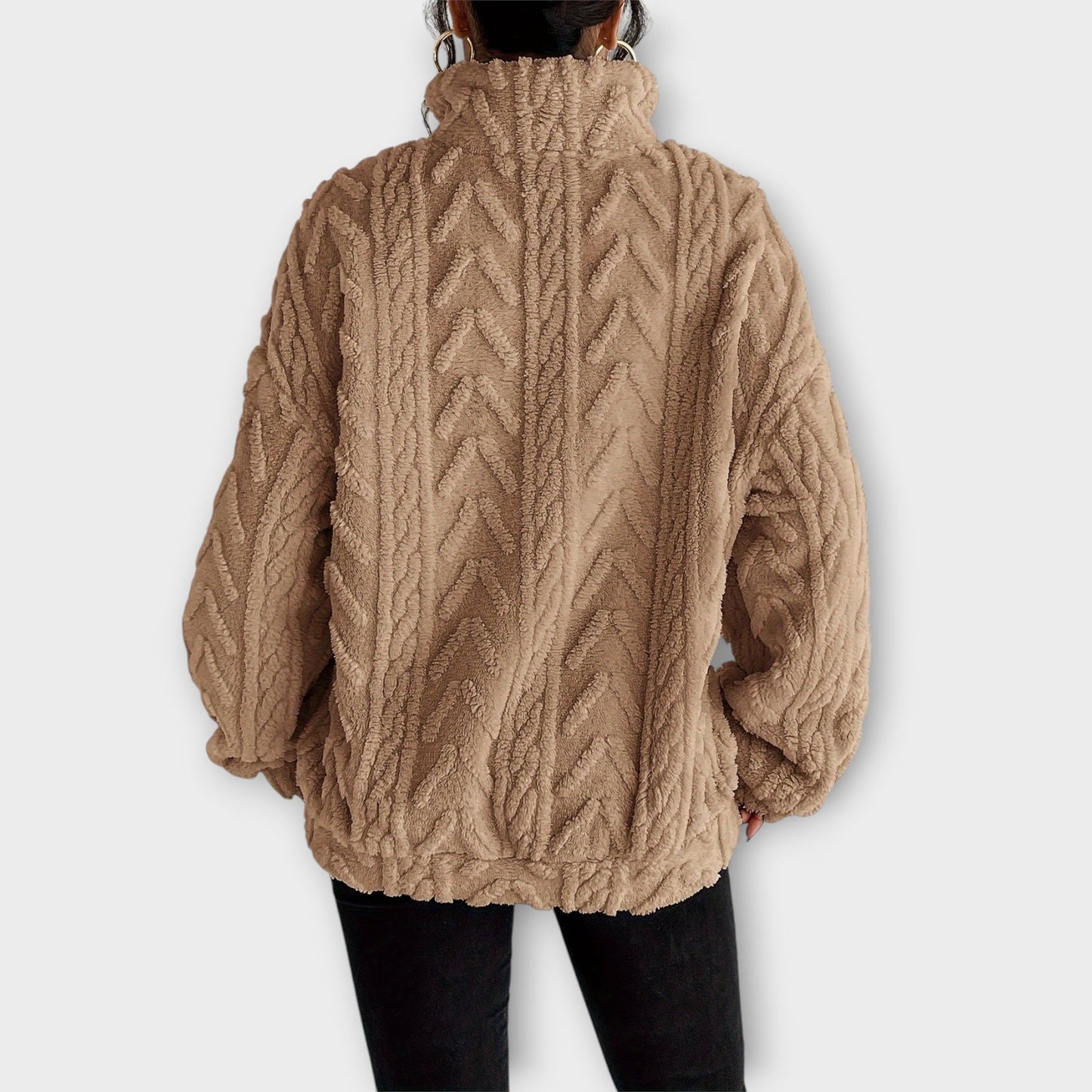 Fiona | Pull zippé tressé