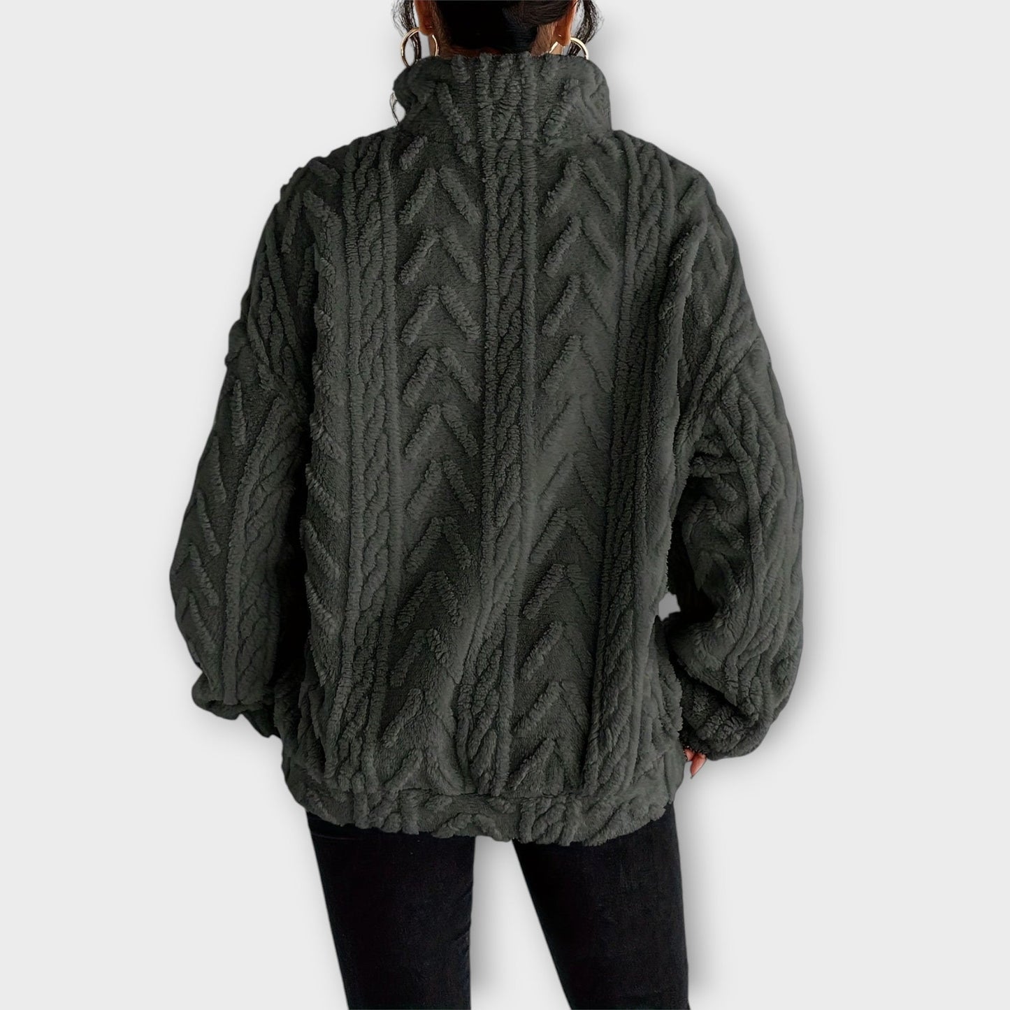 Fiona | Pull zippé tressé