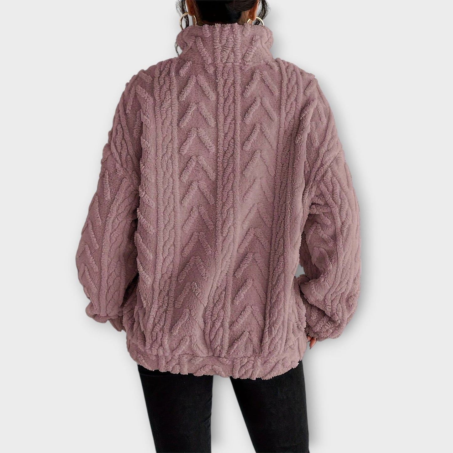 Fiona | Pull zippé tressé
