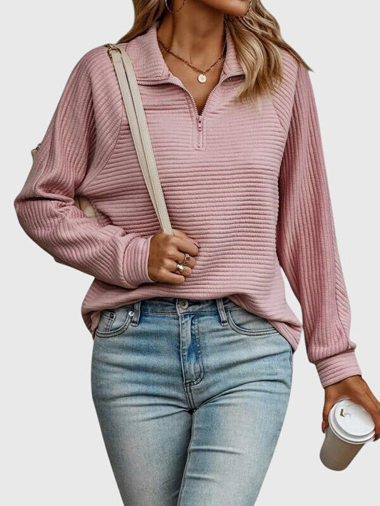 Victoria | Elegant Sweater with Zipper