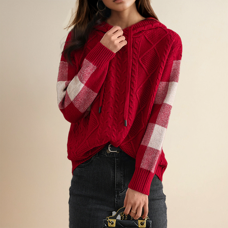 Tamsin™ - PULL À CAPUCHE AVEC UN DESIGN JACQUARD ÉLÉGANT