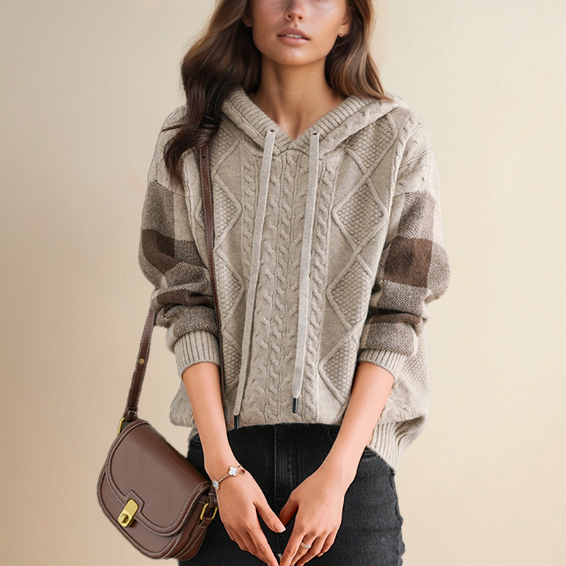 Tamsin™ - PULL À CAPUCHE AVEC UN DESIGN JACQUARD ÉLÉGANT