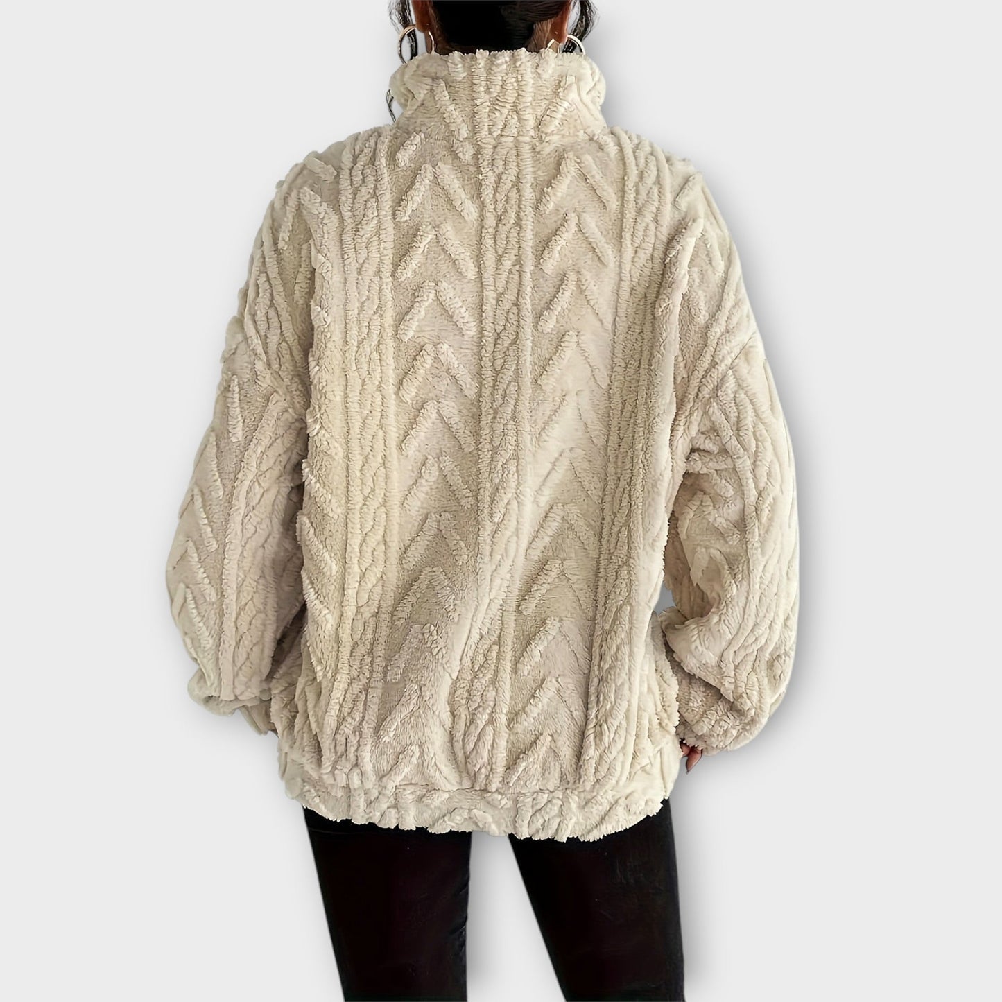Fiona | Pull zippé tressé