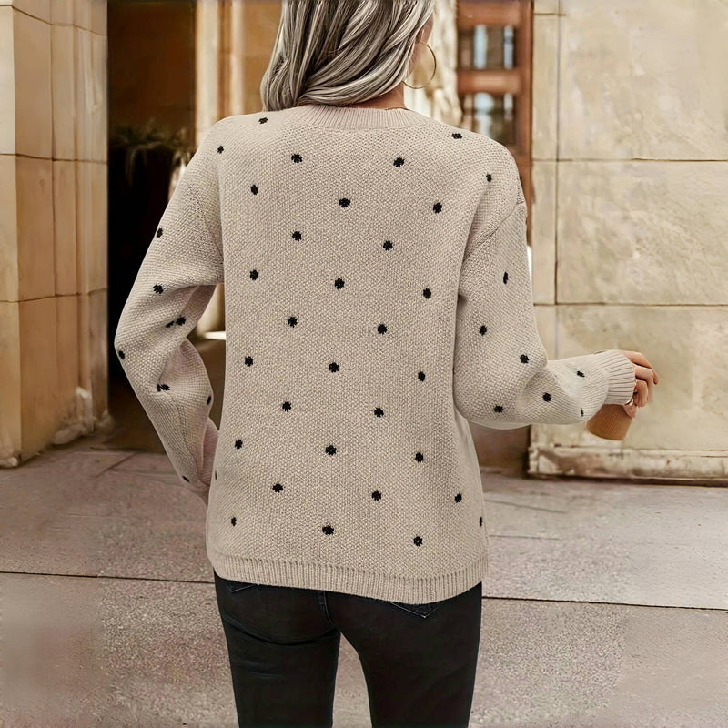 NINA™ - PULL EN MAILLE À POIS