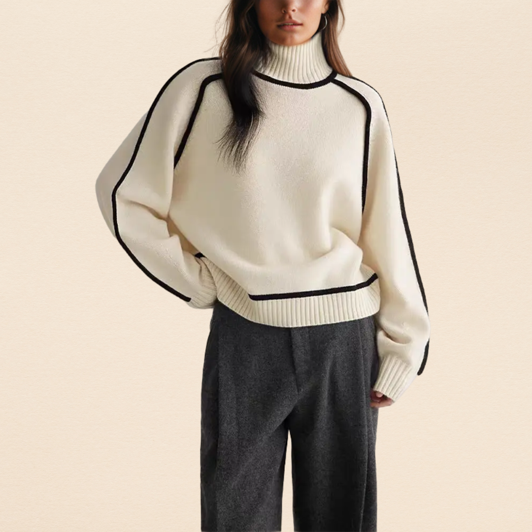 MIRABELLA™ - PULL COL ROULÉ COUTURE