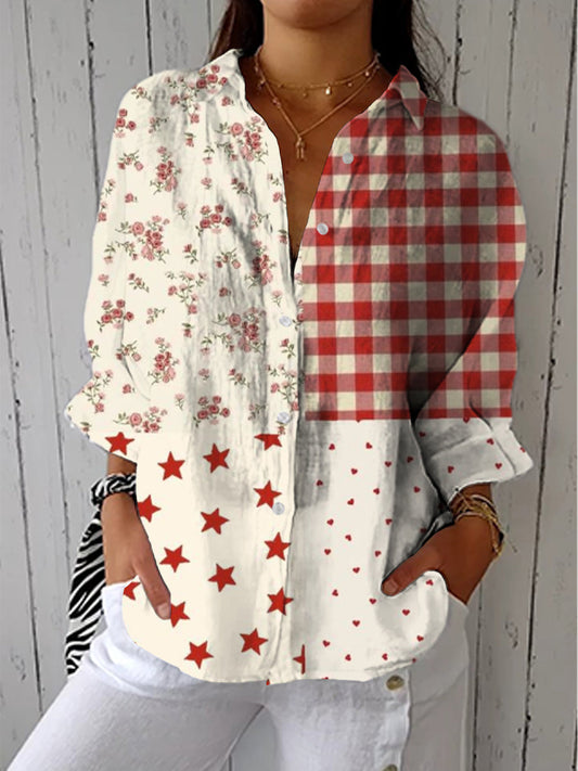 Elise | Chemisier patchwork country