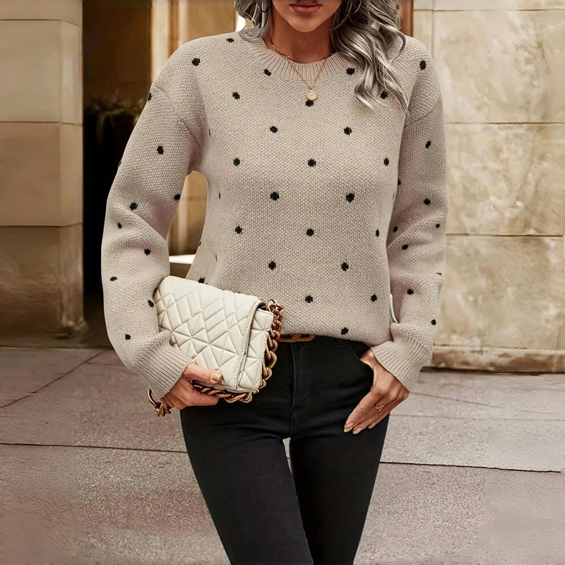 NINA™ - PULL EN MAILLE À POIS