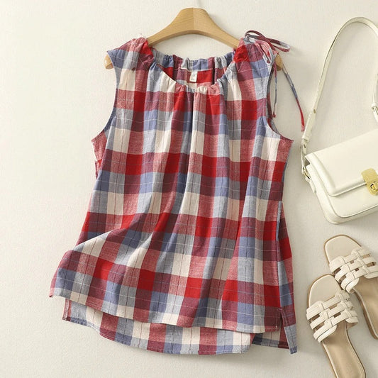 ERIS | SLEEVELESS LINEN TOP 