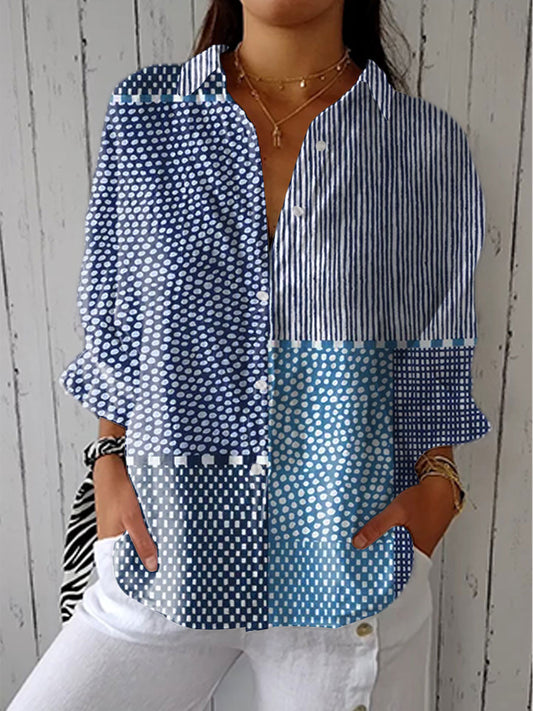 Fiora | Chemisier patchwork océan