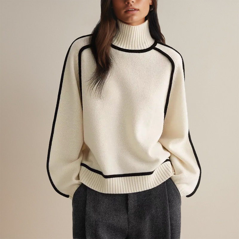 MIRABELLA™ - PULL COL ROULÉ COUTURE