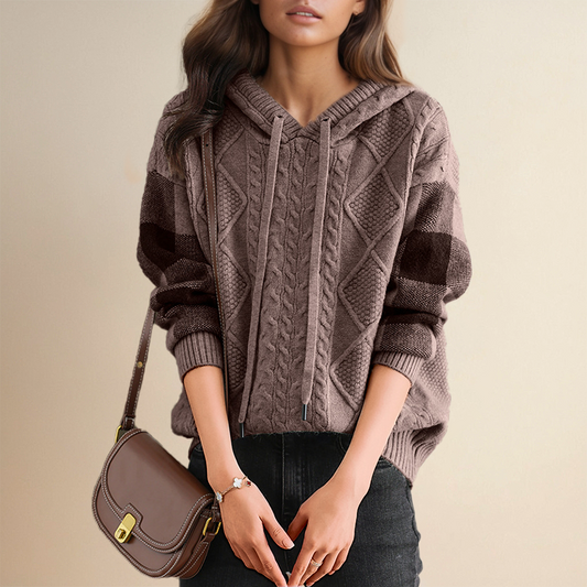 Tamsin™ - PULL À CAPUCHE AVEC UN DESIGN JACQUARD ÉLÉGANT
