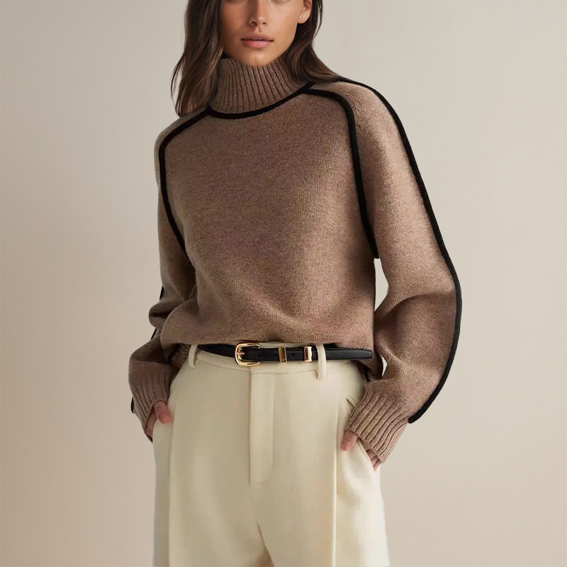 MIRABELLA™ - PULL COL ROULÉ COUTURE